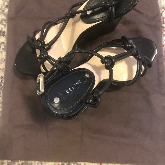 Celine Wedge Sandals 7.5 - Picture 3 of 5